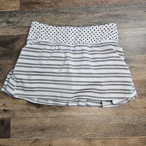 lululemon athletica Black and White Striped Skort